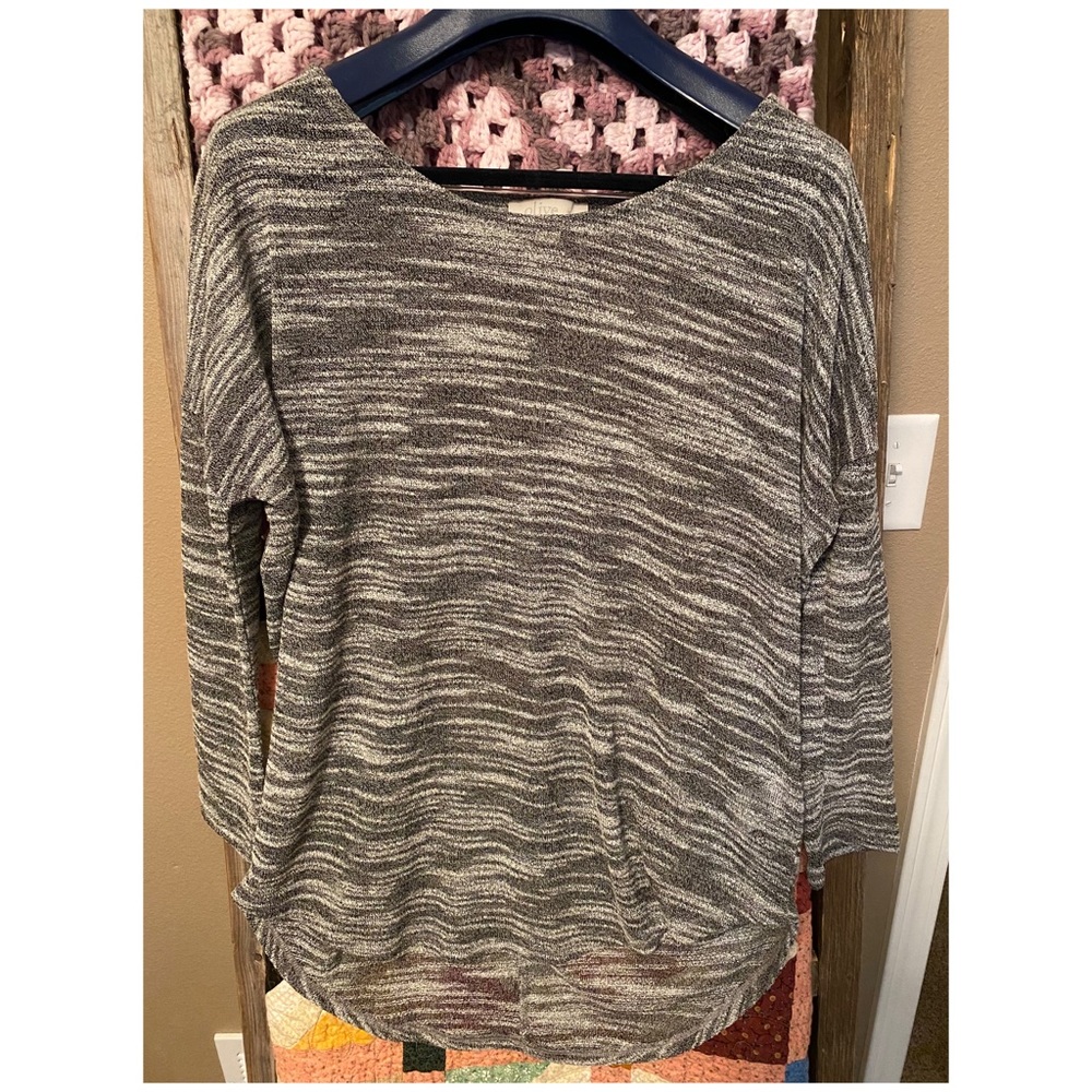 Dolman style lightweight grey sweater